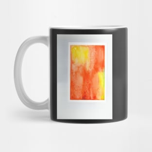 Watercolor galaxy in red and yellow Mug